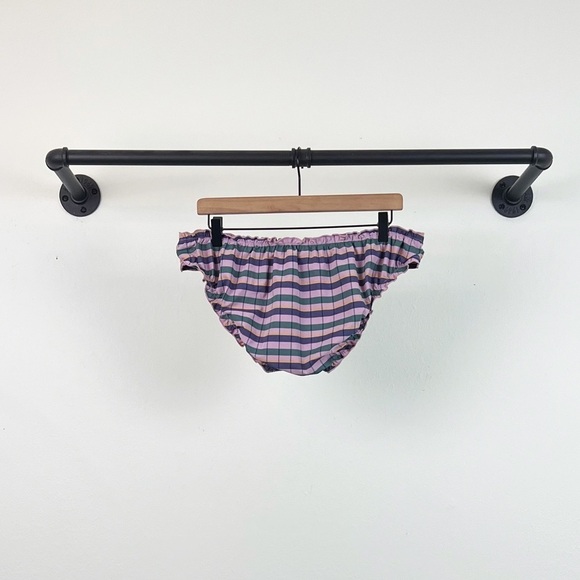 NWT Madewell Second Wave Ruffled Bikini Bottom in Plaid - Picture 8 of 9